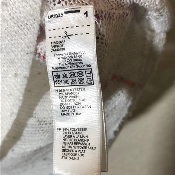 Forever 21 Boho Style Poncho Sweater feather print - Picture 3 of 5